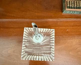 Vintage Cut Crystal Desk Pen Holder