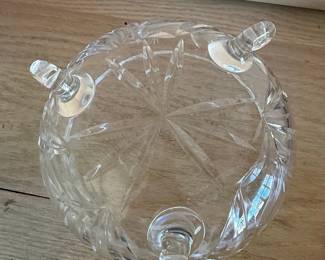Bohemian Cut Crystal Footed Bowl