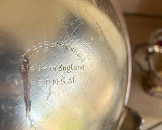 Vickers of Sheffield Silver Plated Revolving Butter Dish with Scrolled Feet
