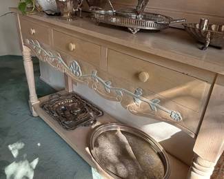 Henry Link French Provincial Style Painted Hutch