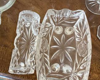 Anchor Hocking Prescut Star of David Crystal Vanity Set