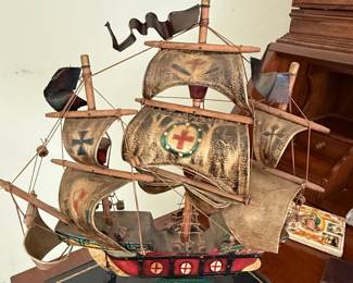 Vintage Santa Maria Model Ship