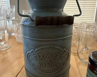 Decorative Metal Milk Can Planter