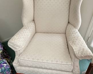 Queen Anne Style Wingback Armchair