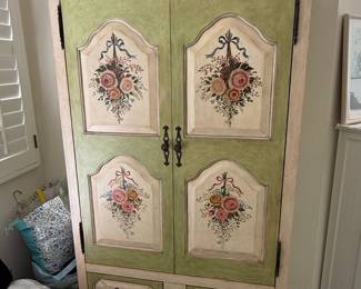 French Country Style Painted Armoire