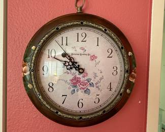 Victorian Trading Co. Floral Wall Clock