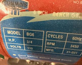 Cummins Industrial Tools 6 Inch Bench Grinder