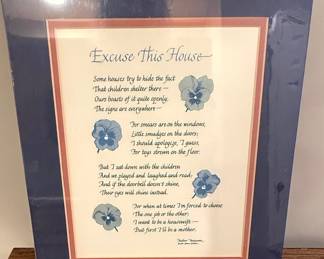 Laura Leiden Excuse This House Calligraphy Print