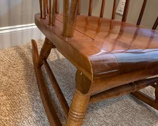 Nichols & Stone "Boston Rocker" Spindle Back Rocking Chair