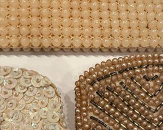 Vintage Beaded and Sequin Clutch Purse Set