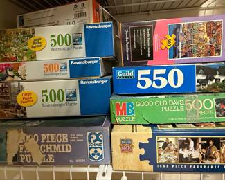 Collection of 9 Assorted Jigsaw Puzzles
