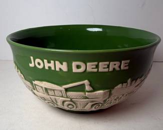 John Deere Large Raised-Relief Stoneware Bowl