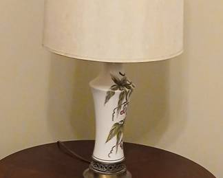 Vintage Floral Porcelain Ginger Jar Lamp