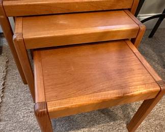 Mid-Century Modern Style Teak Nesting Tables