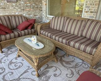Wicker Style Patio Conversation Set