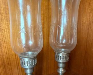 Empire Pewter Weighted Hurricane Candle Holders