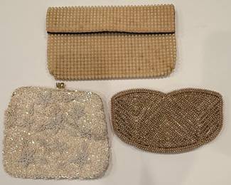 Vintage Beaded and Sequin Clutch Purse Set
