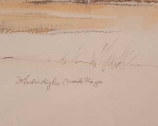 Kinderdijk Windmills Watercolor Print by K. H. W.