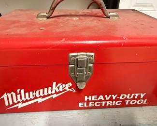 Vintage Milwaukee Heavy-Duty Metal Tool Box