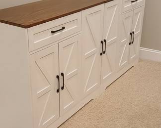 Farmhouse Style 6-Door Sideboard Console