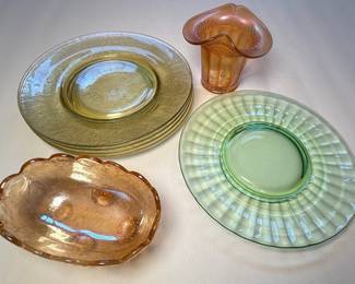 Mixed Vintage Depression and Carnival Glass Lot