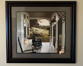 Porch Scene Framed Art Print