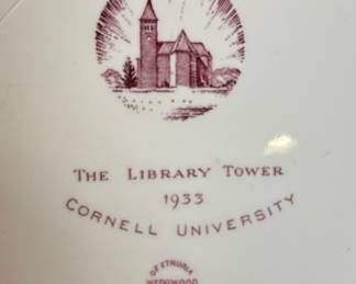 1933 Wedgwood Cornell Library Tower Plate