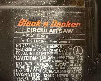 Black & Decker Model 7308 Circular Saw