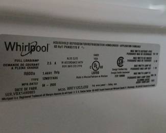 Whirlpool WRT112CZJZ00 Top-Freezer Refrigerator
