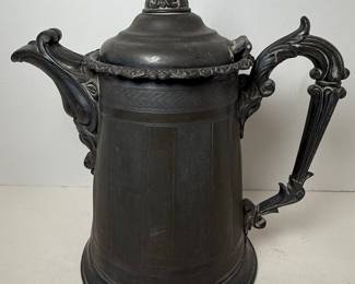 Victorian Style Pewter Coffee Pot