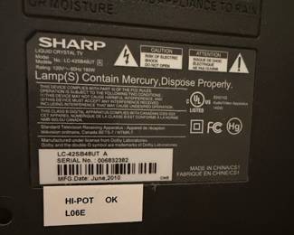 Sharp LC-42SB48UT 42-inch LCD Television