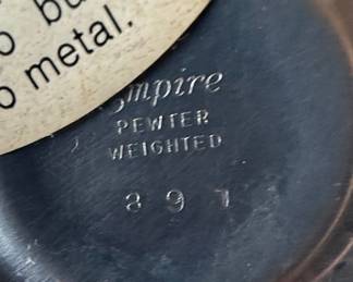 Empire Pewter Weighted Hurricane Candle Holders