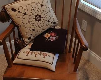 Nichols & Stone "Boston Rocker" Spindle Back Rocking Chair