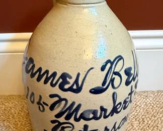 19th Century James Bell Paterson NJ Stoneware Jug