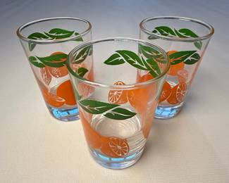 Vintage Anchor Hocking Orange Juice Tumblers