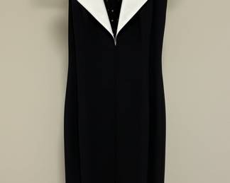 Ever Beauty Black and White Tuxedo Style Dress