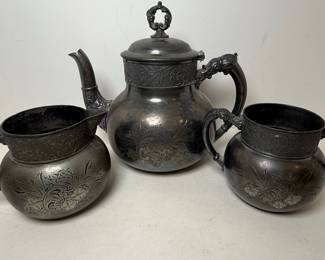 Homan Silver Co. Quadruple Plate Tea Set 2014