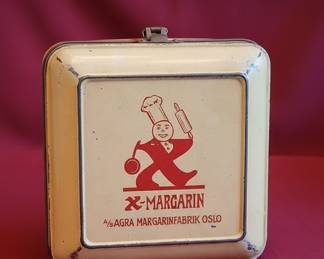 Vintage Agra Margarinfabrik Oslo Tin Box