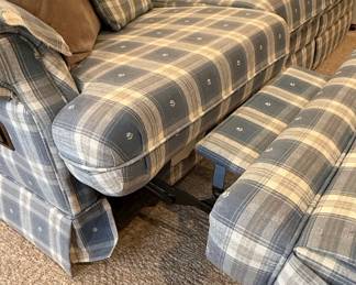 Action Industries Plaid Reclining Sofa