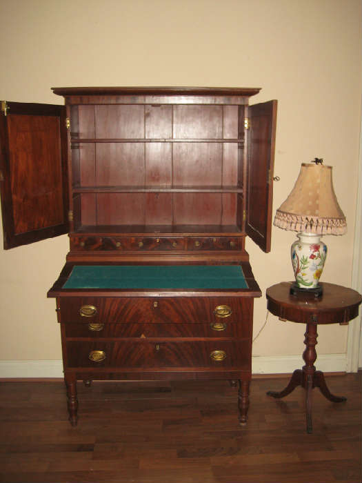 antique mahogany Sheraton secretary