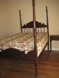 antique spindle double bed