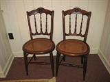 Set of 4 cane bottom chairs