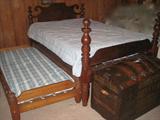 Rope bed with trundle