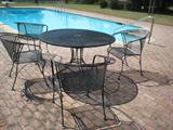 Meadowcraft large table and 4 chairs