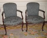 Hickory Chair pair of queen anne chairs