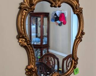 Italian gilt-style Rococo wall mirror