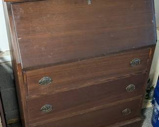 Slant-front desk with fitted interior
