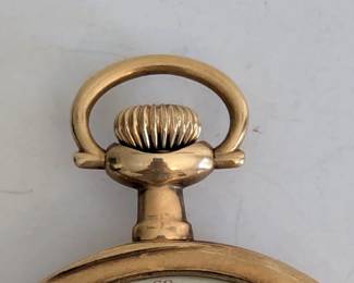 Elgin 14K gold pocket watch, bow and crown
