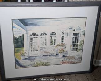 David Gill signed limited edition print, wicker porch - ships