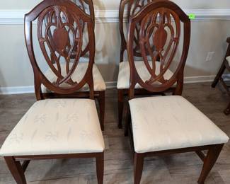 Hepplewhite-style shield-back side chairs, set of four